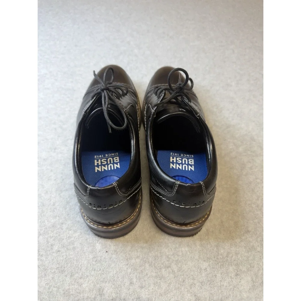 Nunn Bush Centro Formal Flex Leather Oxford Shoes Mens 9 Black  Cap Toe